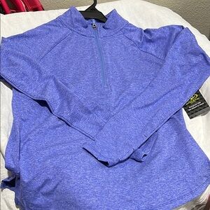 Blue Quarter-Zip Pullover